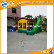 Al aire libre combo inflable bouncers casa con palmera